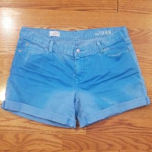 EUC 32 / 14 Gap Boyfriend Jean Shorts Dye Blue